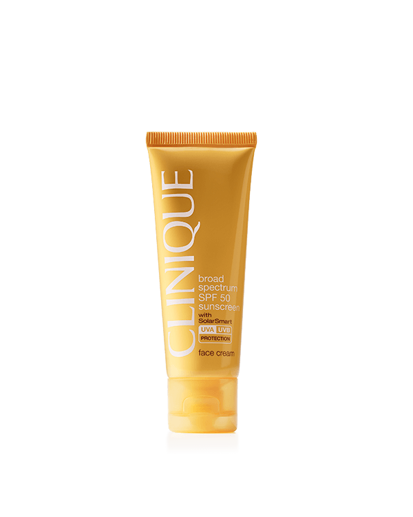 Broad Spectrum SPF 50 Sunscreen Face Cream, With SolarSmart protection and repair. High-level UVA/UVB defense. Oil-free.