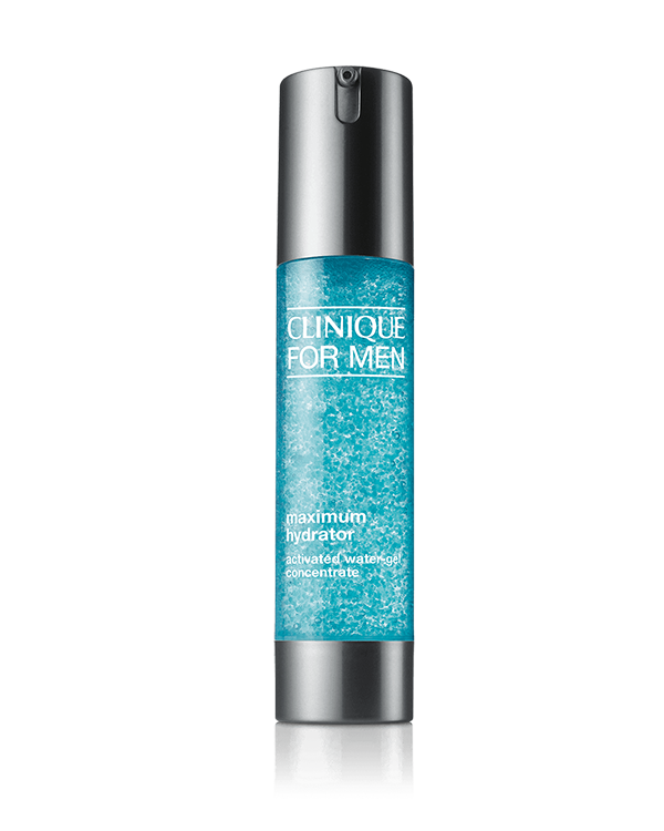 Clinique For Men™ Maximum Hydrator Activated Water-Gel Concentrate, Supercharged hydrator instantly refreshes and quenches dehydrated skin.