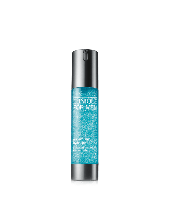 Concentré gel-eau activé à l'hydratant maximum Clinique For Men™, produit hydratant intense qui rafraîchit et apaise instantanément la peau déshydratée.
