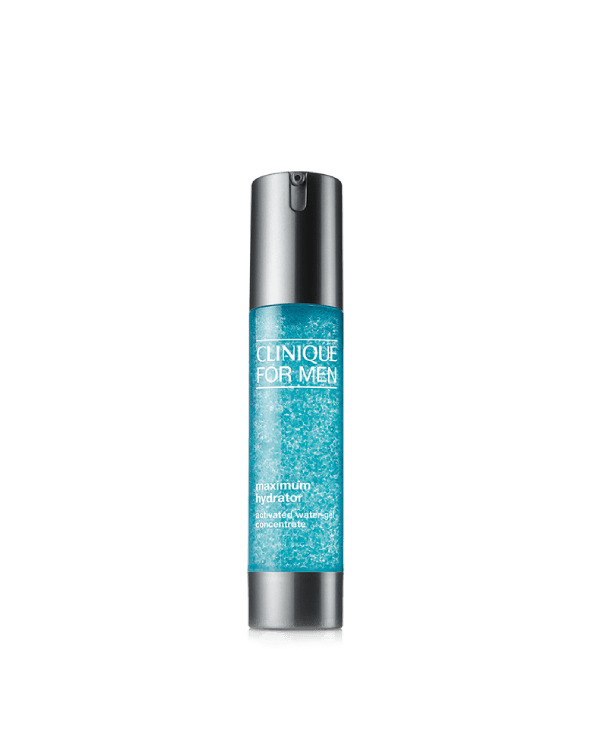 Clinique For Men™ Maximum Hydrator Activated Water-Gel Concentrate, Supercharged hydrator instantly refreshes and quenches dehydrated skin.