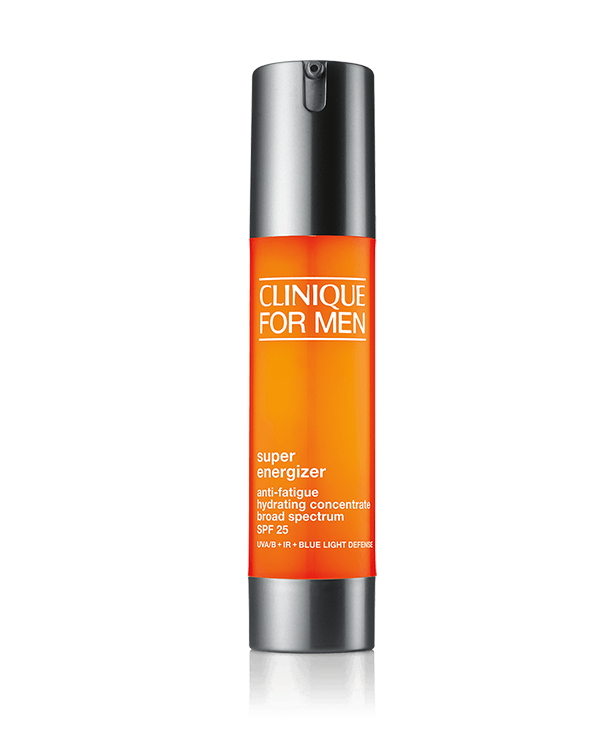 Clinique For Men Super Energizer™ Anti-Fatigue Hydrating Concentrate Broad Spectrum SPF 25, Lightweight moisturizer instantly energizes skin with 12 hours of anti-fatigue power.