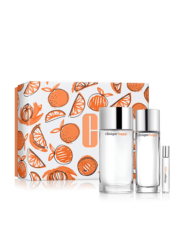 Perfectly Happy, A delightful fragrance duo of our bestselling Clinique Happy™ fragrance, plus one for your purse. A $248.00 value.