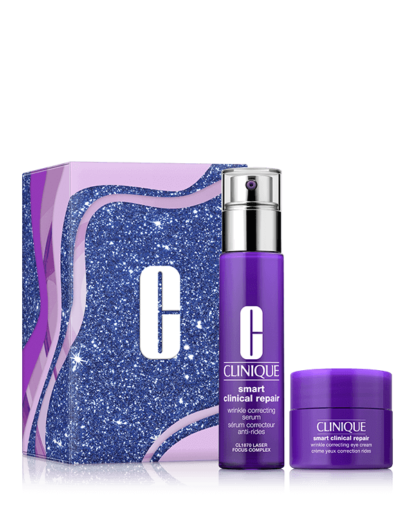 Duo de Sérum correcteur de rides Clinique Smart Clinical Repair™ et la crème yeux correcteur de rides, Économisez 50 % sur ce duo anti-rides : Sérum Smart et Crème yeux