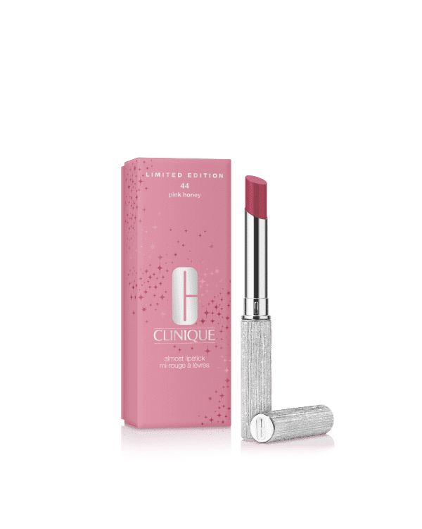 Limited Edition Packaging: Almost Lipstick in Black Honey and Pink Honey, Clinique’s cult classic lip shade, even more iconic in a dazzling limited-edition case designed to show off.