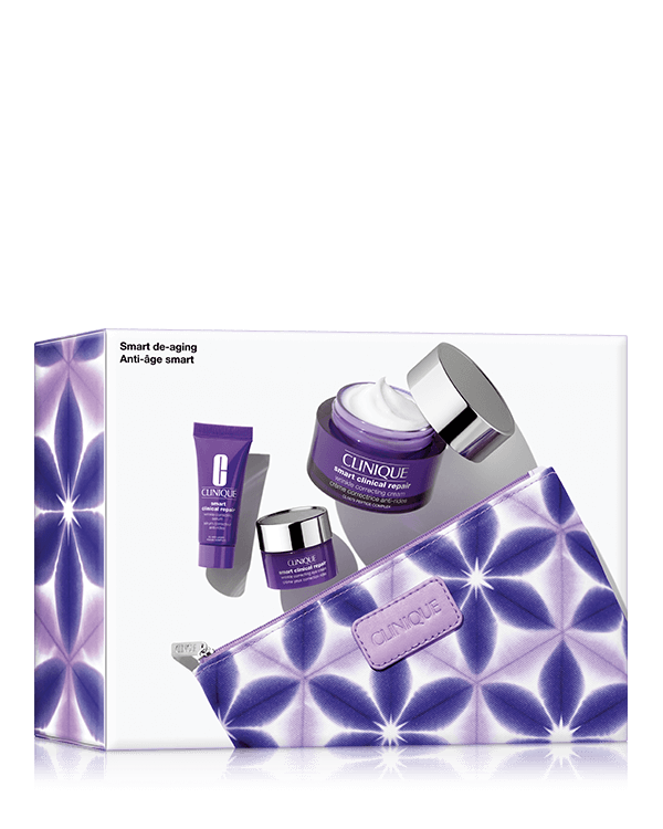 Smart De-Aging Skincare Set, A trio of innovative skincare to fight the look of lines and wrinkles. A $159.00 value.
