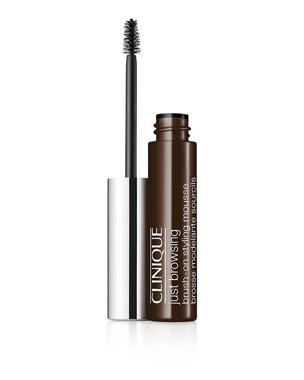Just Browsing Brush-On Styling Mousse, 16-hour long-wearing brow mousse tints, tames, fills-in even the sparsest brows.