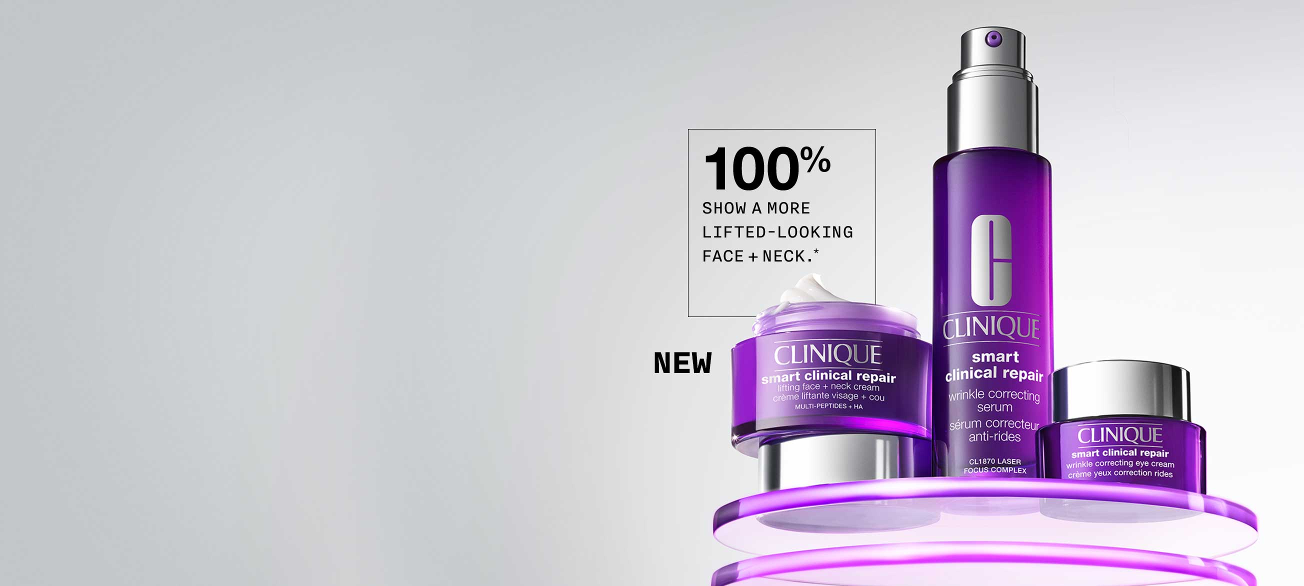 NEW. 100% SHOW A MORE LIFTED-LOOKING FACE + NECK.*